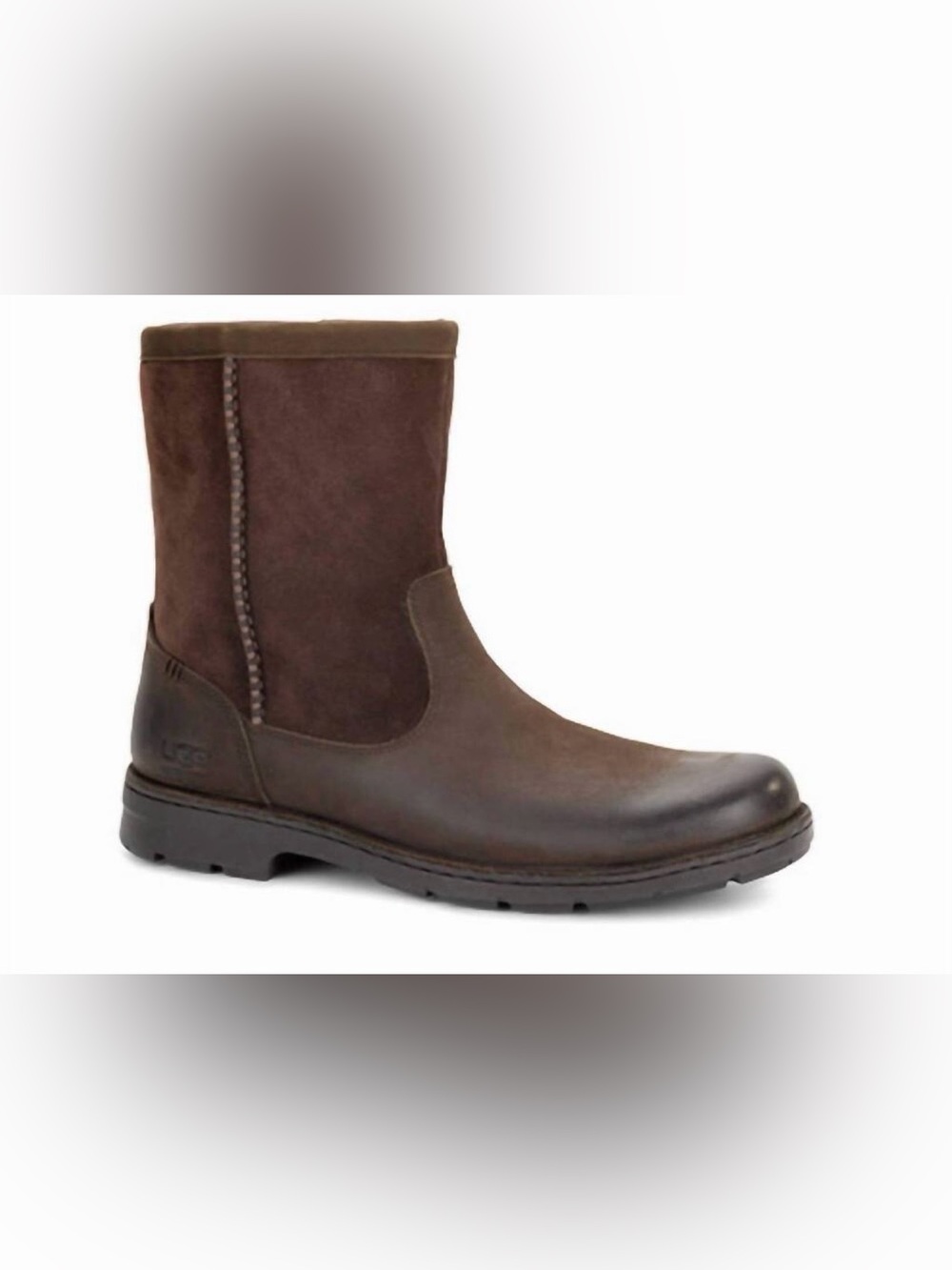 UGG FOERSTER Men's Stout Brown Leather Suede Mid-Calf Pull-On Boot Size 8